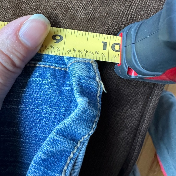 Mudd You Are Beautiful Capri Blue Jean Shorts Sz 11 Folded Short Button … - Picture 12 of 14